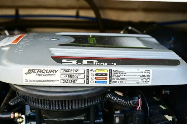 Slide: The Image of Mercury MerCruiser 5.0 MPI engine in 2015 Crownline 236 SC boat. - 20