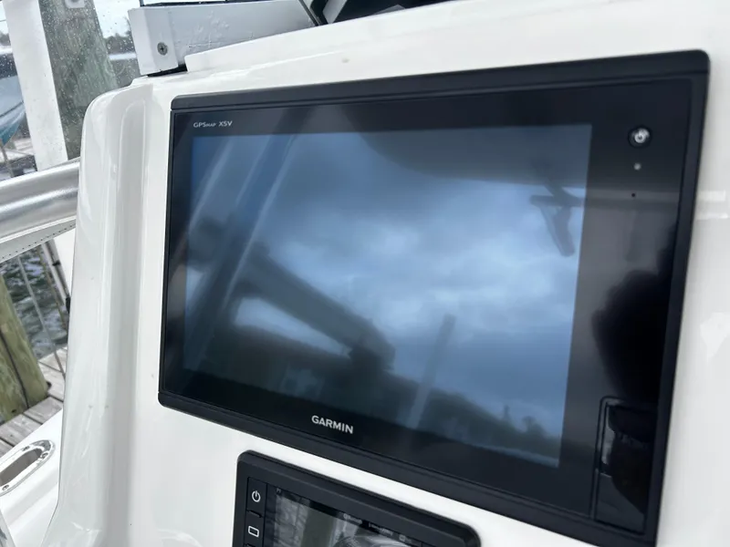 Slide: The Image of Garmin display on 2018 Regulator 23 Forward Seating boat dashboard. - 21
