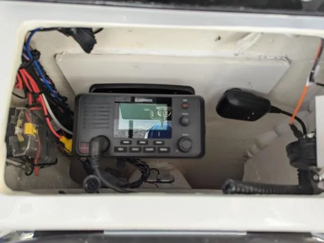 Slide: The Image of Control panel with electronic device and wiring inside Pathfinder 2500 Hybrid, 2025 model. - 19