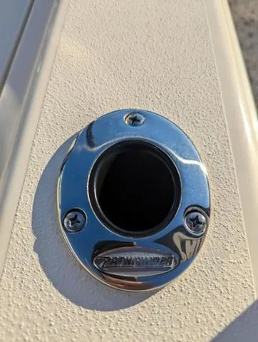 Slide: The Image of Chrome fitting on 2025 Pathfinder 2500 Hybrid boat deck. - 23