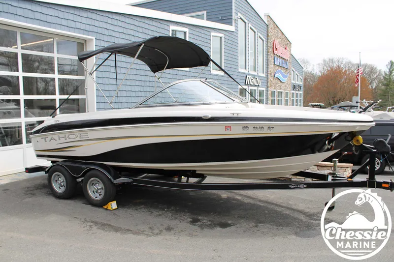 Slide: The Image of 2007 Tahoe Q6 boat on trailer at Chessie Marine dealership. - 3
