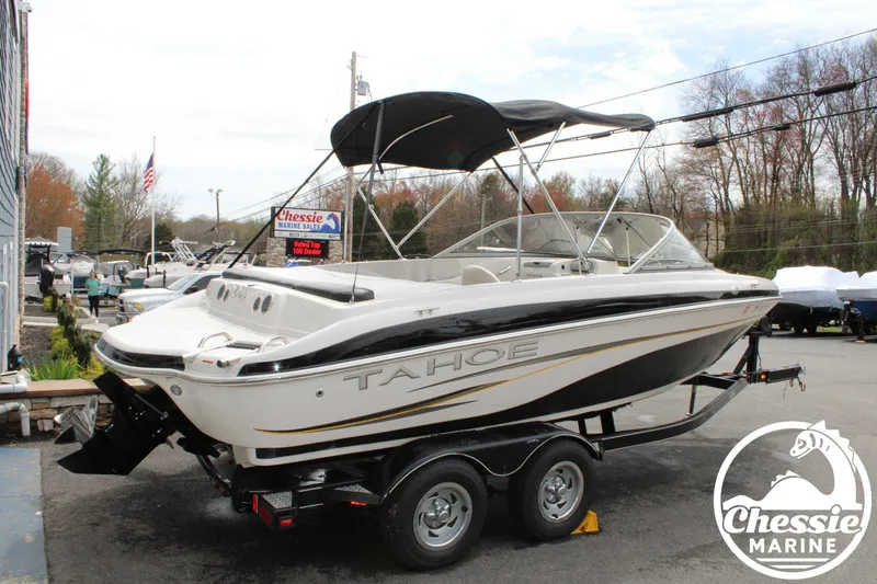 Slide: The Image of 2007 Tahoe Q6 boat on trailer at Chessie Marine Sales dealership. - 4