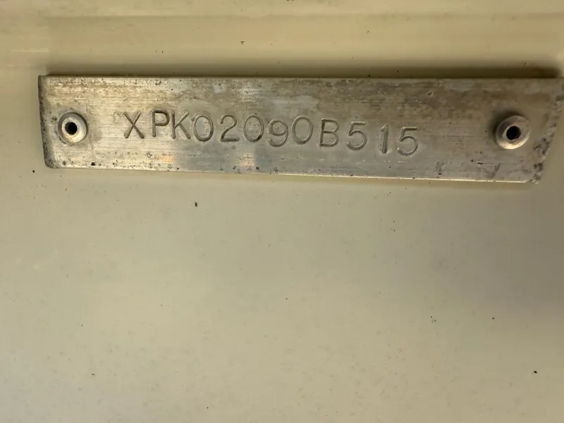 Slide: The Image of 2015 Stott Craft SCV 2160 Bay boat identification plate with serial number. - 35