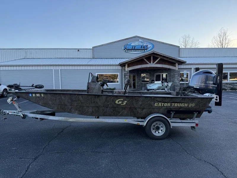Slide: The Image of 2019 G3 Gator Tough 20 CCJ boat on trailer, parked outside dealership. - 4