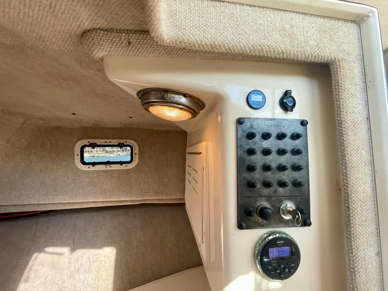 Slide: The Image of 2008 Parker 2520 DV cabin interior with control panel and lighting. - 8