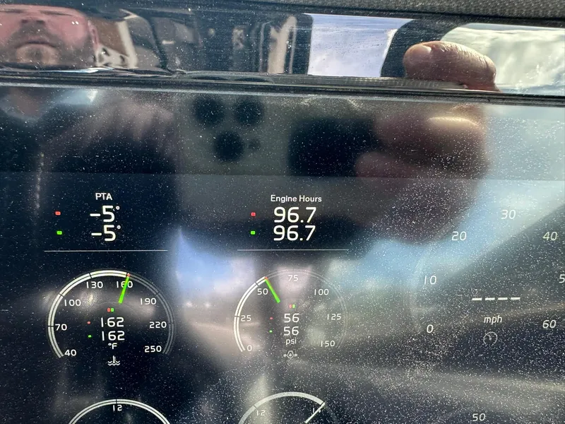 Slide: The Image of Dashboard of 2023 Cobalt R33 showing engine hours and various gauges. - 9