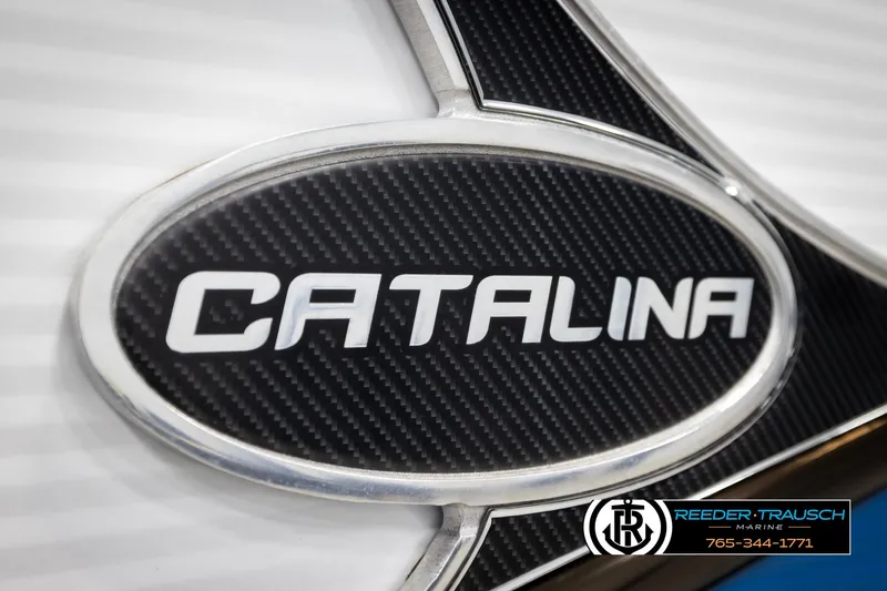 Slide: The Image of Catalina logo on Avalon 2385 CAT EL, 2020 model, with carbon fiber texture. - 44