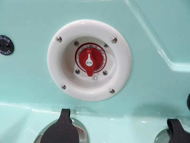 Slide: The Image of Red control knob on Avid 21FST 2025 model, set against a light green surface. - 16