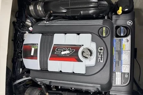 Slide: The Image of 2025 Sea Ray SPX 210 engine, featuring a 250 horsepower design. - 16