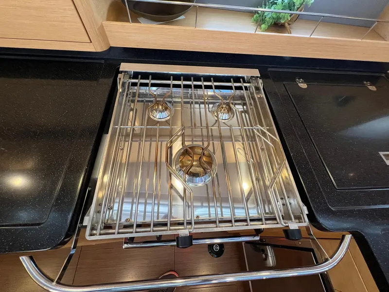 Slide: The Image of Stainless steel stove in 2015 X-Yachts Xp 55 yacht kitchen. - 48