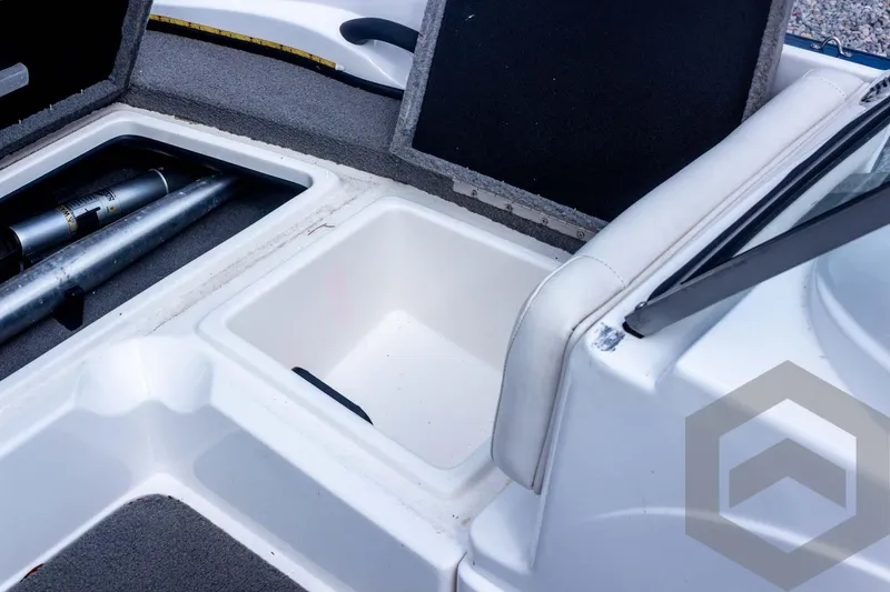 Slide: The Image of 2022 Nitro Z19 Sport boat interior storage compartment detail. - 26