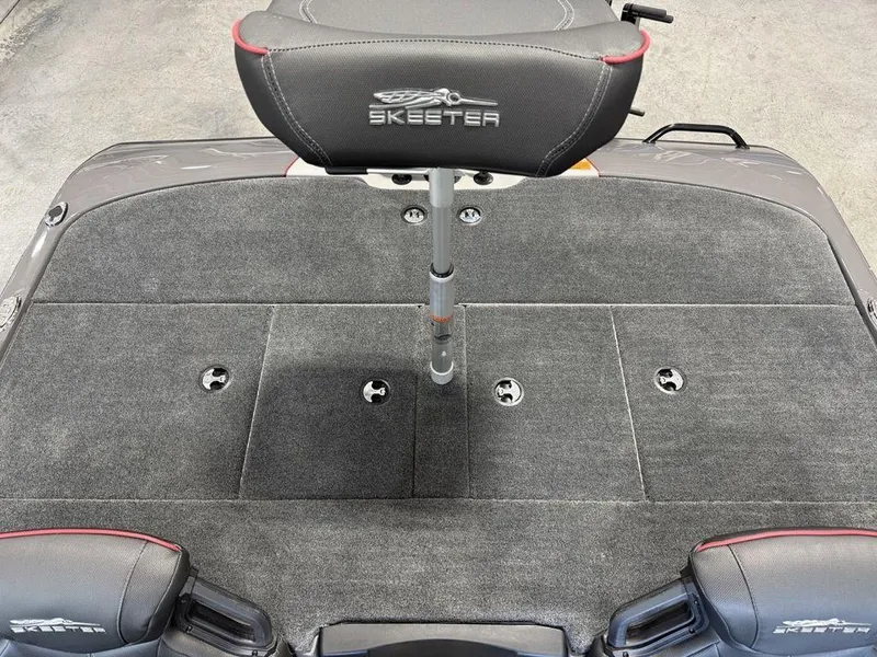 Slide: The Image of 2025 Skeeter ZXR20 boat deck with seating and storage compartments. - 22