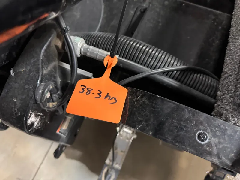 Slide: The Image of 2019 Lund 1675 Adventure Sport boat detail with 38.3 hours tag. - 15