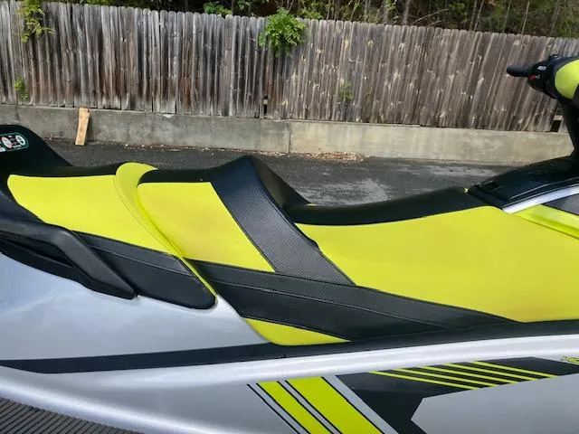 Slide: The Image of 2020 Yamaha WaveRunner VX Cruiser HO with vibrant yellow and black seat design. - 2