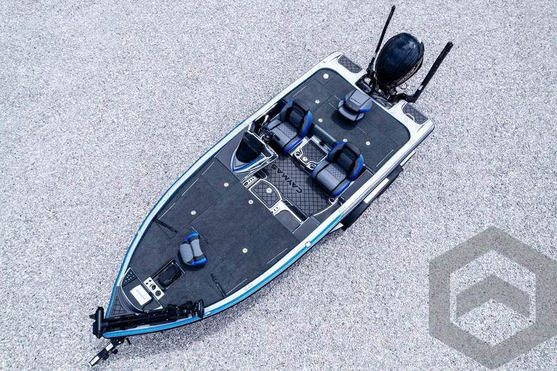 Slide: The Image of 2025 Caymas CX 20 PRO boat, aerial view, sleek design, spacious seating, modern features. - 31