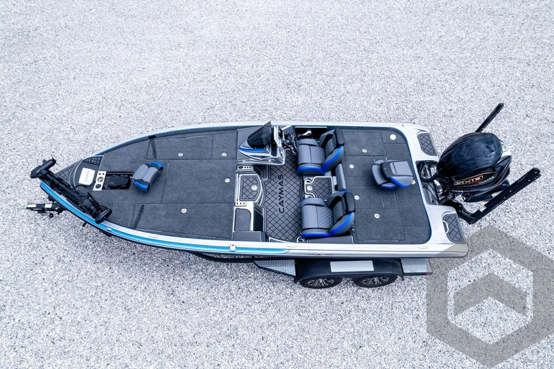 Slide: The Image of 2025 Caymas CX 20 PRO boat, top view, featuring sleek design and dual seating. - 37