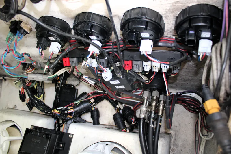 Slide: The Image of Electrical wiring system in a 2007 Yellowfin 36 Offshore boat. - 45