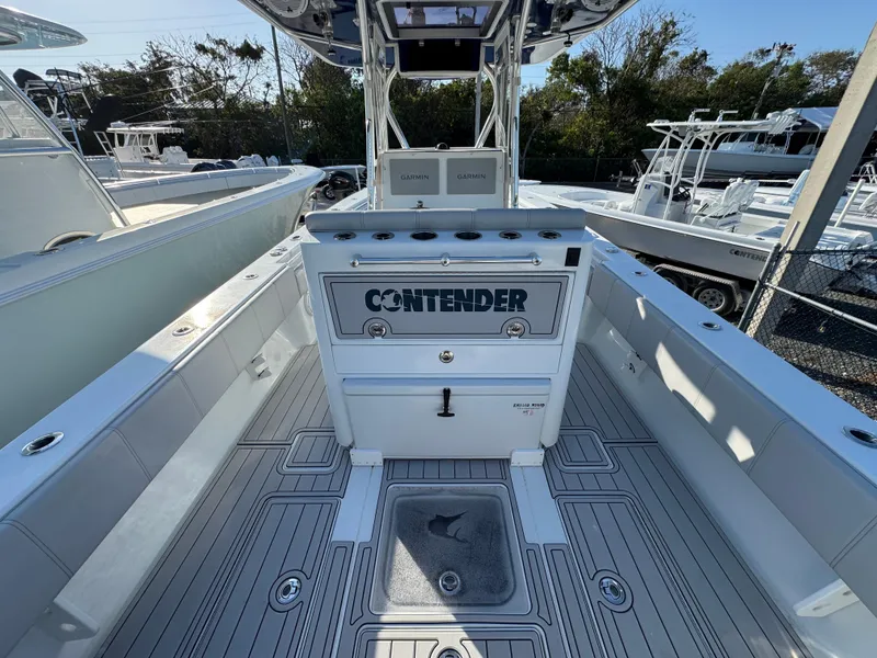 Slide: The Image of 2023 Contender 32 ST boat interior with sleek design and modern features. - 34