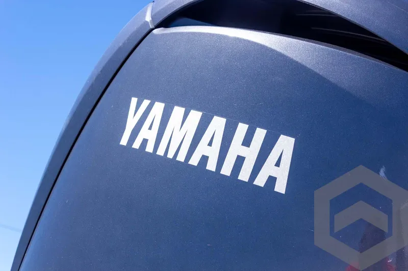 Slide: The Image of Close-up of Yamaha engine on 2025 Tidewater 2110 Bay Max boat. - 20