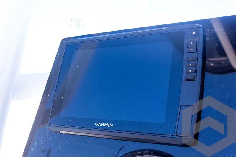 Slide: The Image of Garmin display on 2025 Tidewater 2110 Bay Max boat dashboard. - 39