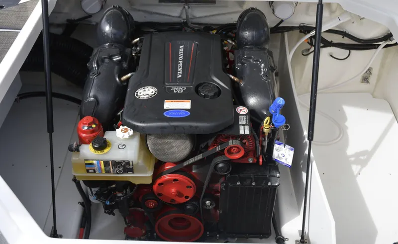 Slide: The Image of 2022 Cobalt R6 engine compartment showcasing a powerful inboard motor. - 26