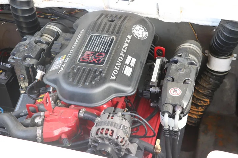 Slide: The Image of Volvo Penta engine in 2007 Glastron GT205 boat, showcasing mechanical components. - 26