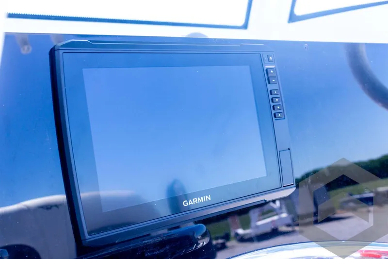 Slide: The Image of Garmin display on 2025 Tidewater 2410 Bay Max boat dashboard. - 31