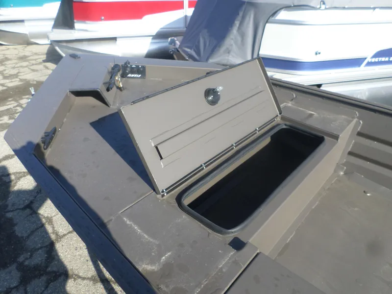 Slide: The Image of 2025 Alweld 1648 VV Marsh boat with open storage compartment on deck. - 7