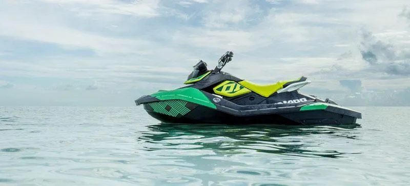 Slide: The Image of 2019 Sea-Doo Spark Trixx 2up iBR with Sound System on calm water. - 9