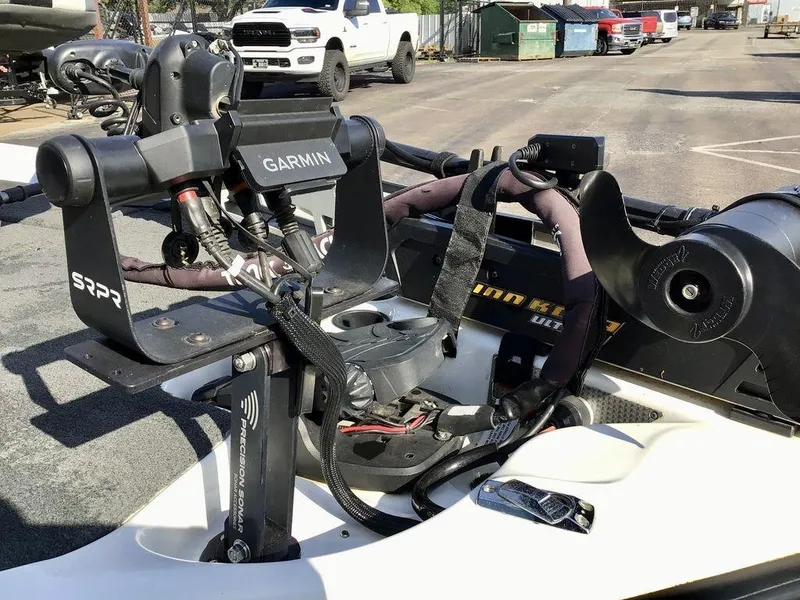 Slide: The Image of 2018 Bass Cat Panterra II boat with Garmin equipment and Precision Sonar mount. - 23