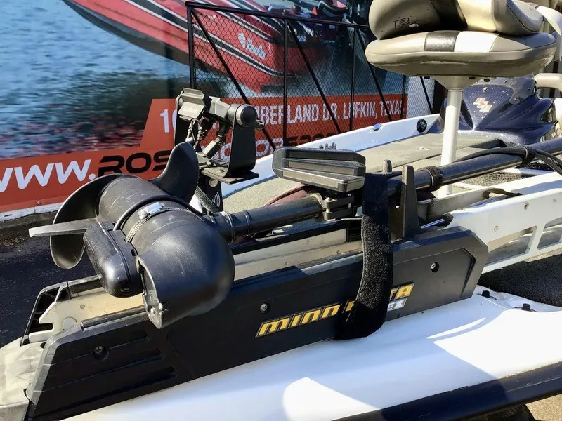 Slide: The Image of 2018 Bass Cat Panterra II boat with Minn Kota trolling motor on deck. - 24