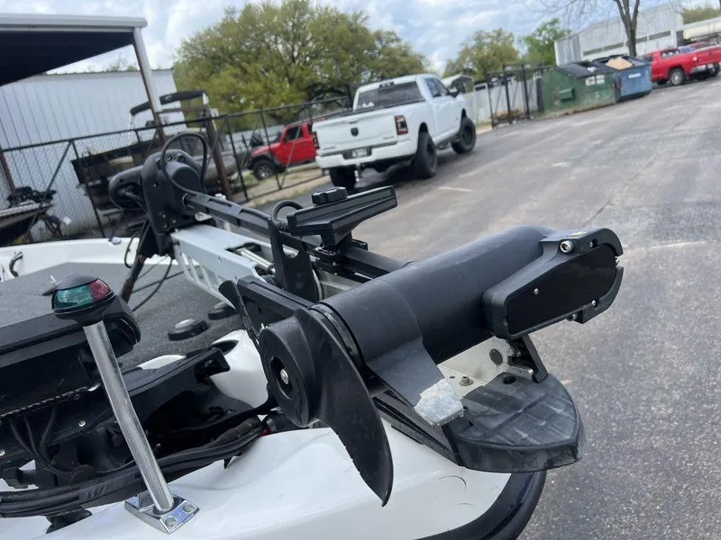 Slide: The Image of 2021 Bass Cat Pantera II boat with trolling motor in parking lot. - 40