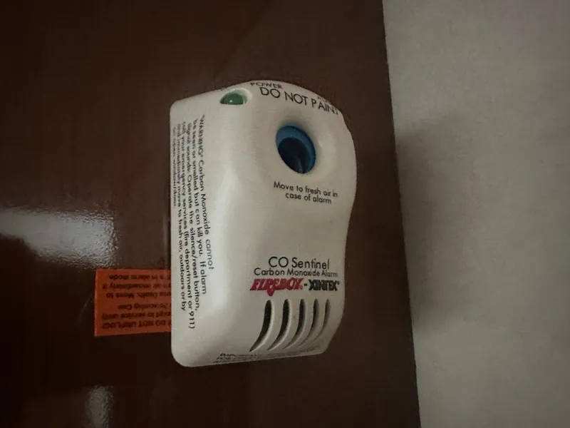 Slide: The Image of Carbon monoxide alarm on 2007 Carver 43 Motor Yacht interior wall. - 35