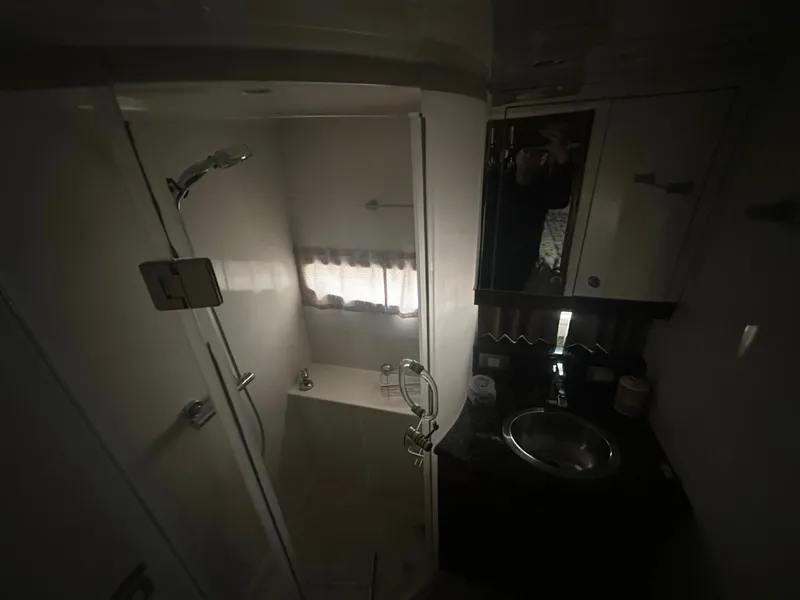 Slide: The Image of Bathroom interior of 2007 Carver 43 Motor Yacht with shower and sink. - 36