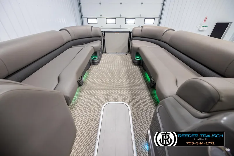 Slide: The Image of 2022 Avalon Catalina VRB interior with luxurious seating and ambient lighting. - 17
