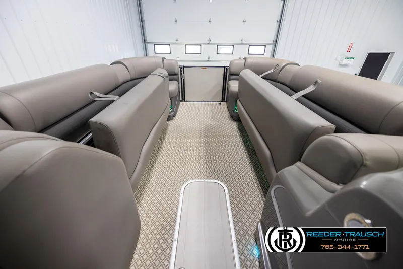 Slide: The Image of 2022 Avalon Catalina VRB interior with luxurious seating and modern design in a spacious setting. - 18