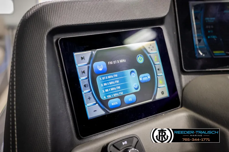 Slide: The Image of Touchscreen display in 2022 Avalon Catalina VRB showing FM radio stations. - 31