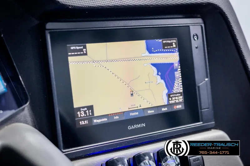 Slide: The Image of Garmin navigation system in 2022 Avalon Catalina VRB boat dashboard. - 34