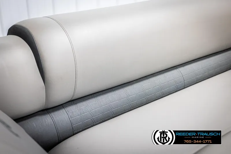 Slide: The Image of 2022 Avalon Catalina VRB boat seating with elegant upholstery design. - 38