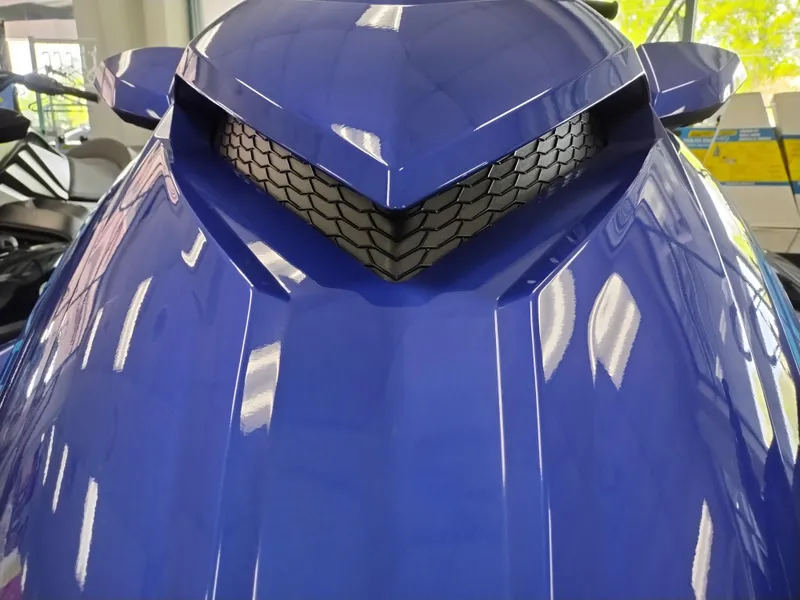 Slide: The Image of 2024 Yamaha WaveRunner GP SVHO in vibrant blue, showcasing sleek aerodynamic design. - 1