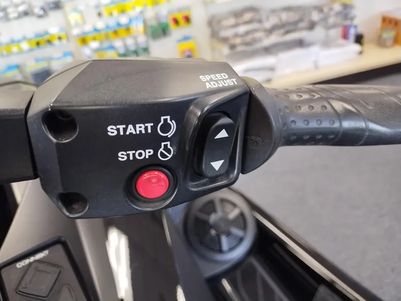 Slide: The Image of 2024 Yamaha WaveRunner GP SVHO handlebar controls with start, stop, and speed adjust buttons. - 11