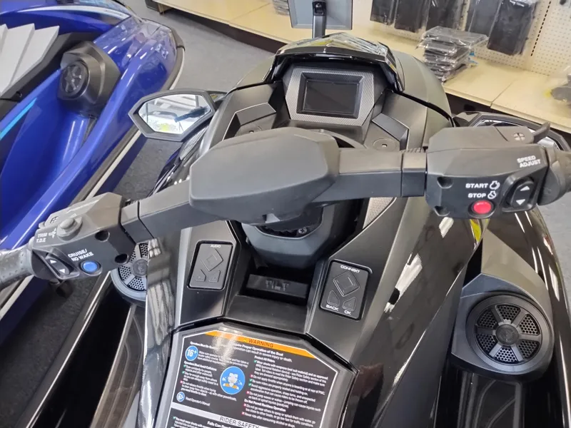 Slide: The Image of 2024 Yamaha WaveRunner GP SVHO dashboard and controls in showroom display. - 4