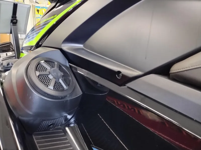 Slide: The Image of 2024 Yamaha WaveRunner VX Deluxe speaker detail, showcasing sleek design and modern features. - 7