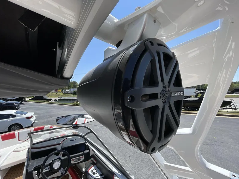 Slide: The Image of 2017 Nautique Super Air G23 boat with JL Audio speaker, interior view. - 19