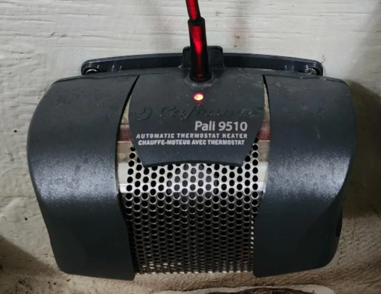 Slide: The Image of Automatic thermostat heater, Pali 9510, mounted on a wall with a red indicator light. - 7