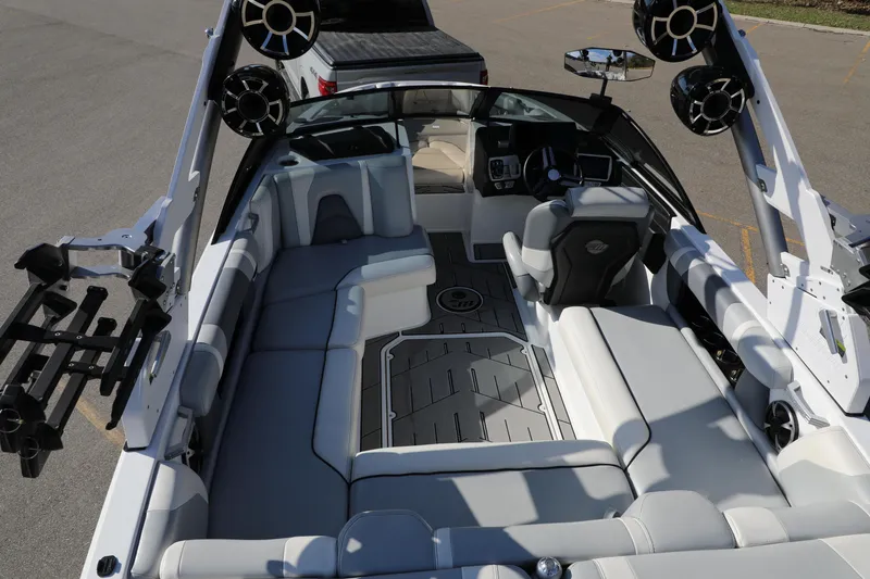 Slide: The Image of 2019 Malibu Wakesetter 21 VLX interior with spacious seating and modern design. - 10