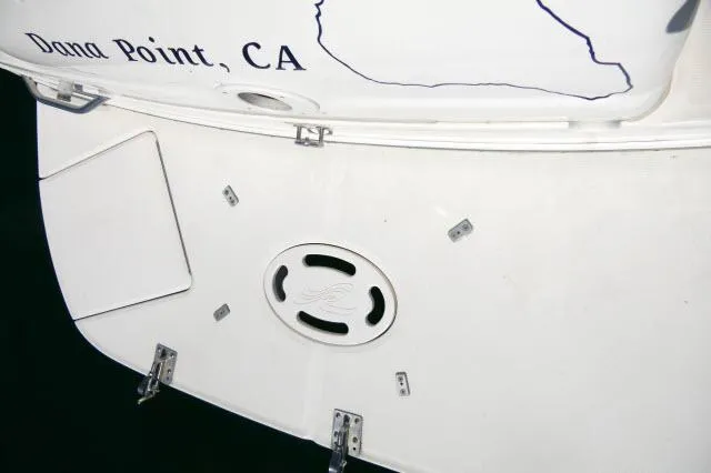 Slide: The Image of 2005 Sea Ray 280 Sundancer boat stern, Dana Point, CA, with logo and fittings. - 44