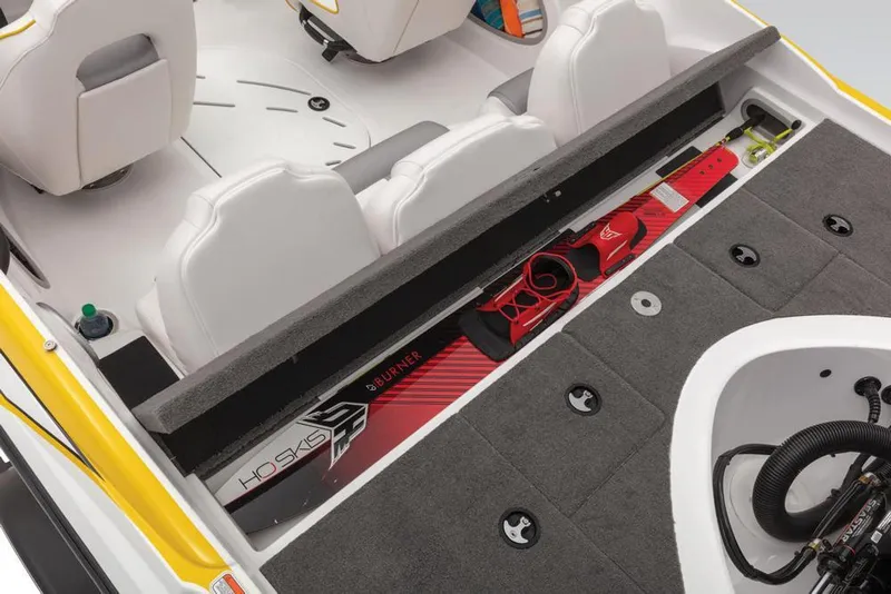 Slide: The Image of 2020 Nitro Z19 Sport boat interior with ski storage and seating. - 49