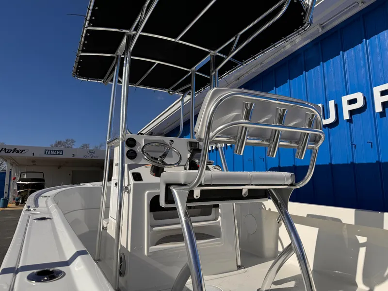 Slide: The Image of 2025 Parker 18SE Center Console boat with sleek design and modern features. - 43