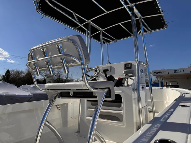 Slide: The Image of 2025 Parker 18SE Center Console boat with sleek design and modern features. - 44